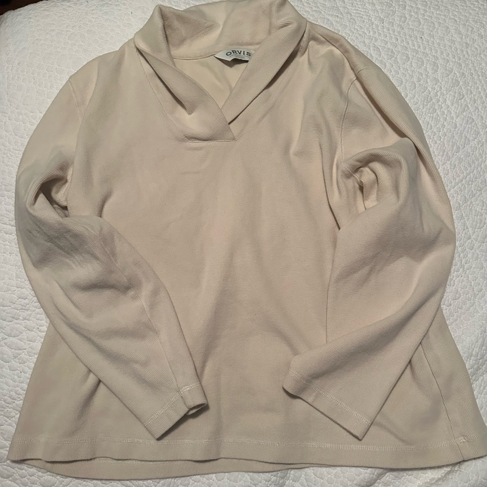 Orvis Cream Pullover Sweater - Picture 2 of 5